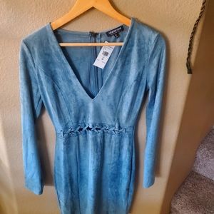 NWT Blue/Gray dressed to kill mini dress.